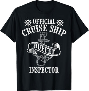 Funny Cruise Buffet Gift Women Cool Ship Inspector T-Shirt - T-Shirt | Black