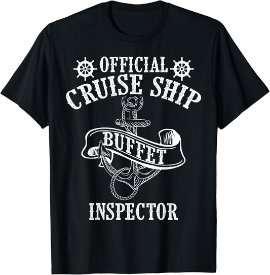 Funny Cruise Buffet Gift Women Cool Ship Inspector T-Shirt - T-Shirt | Black