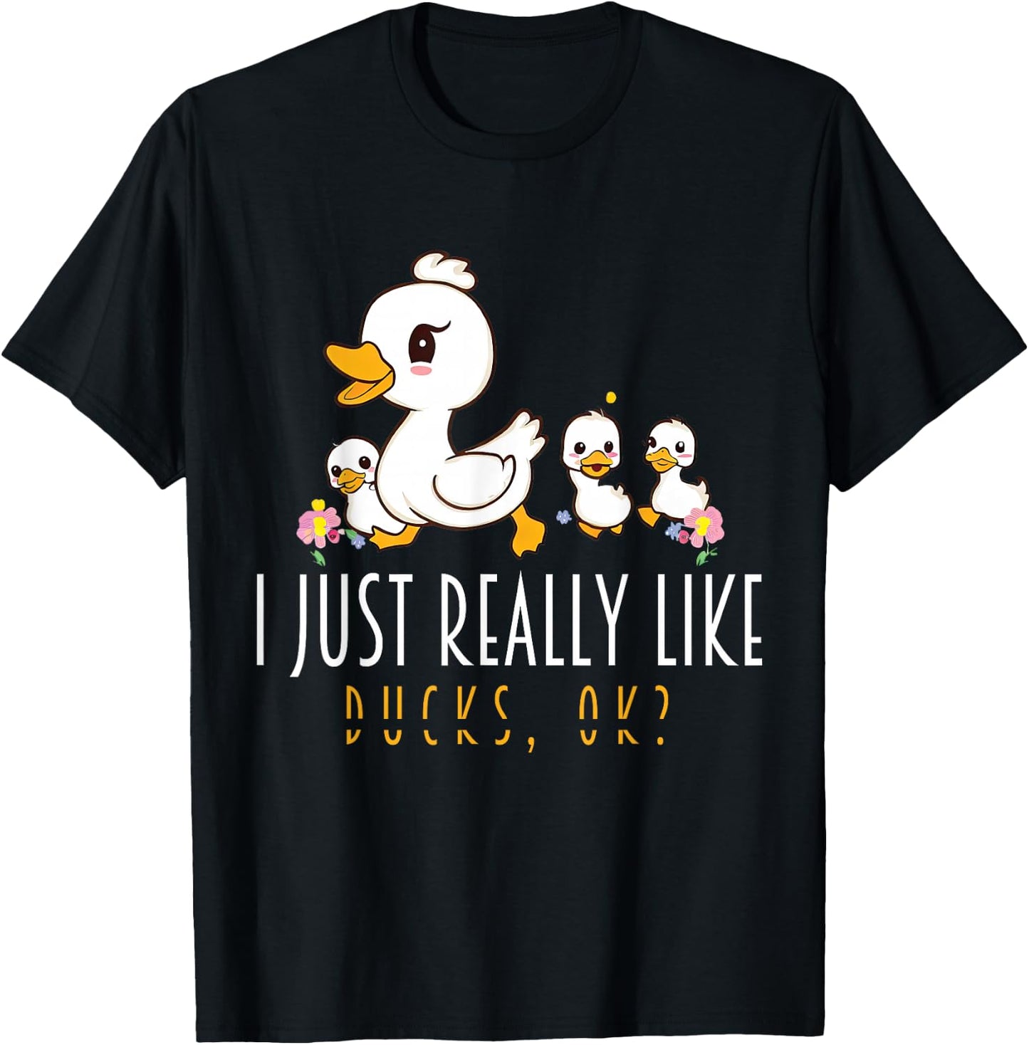 Just A Girl Who Loves Ducks - Duck Family T-Shirt - T-Shirt | Black
