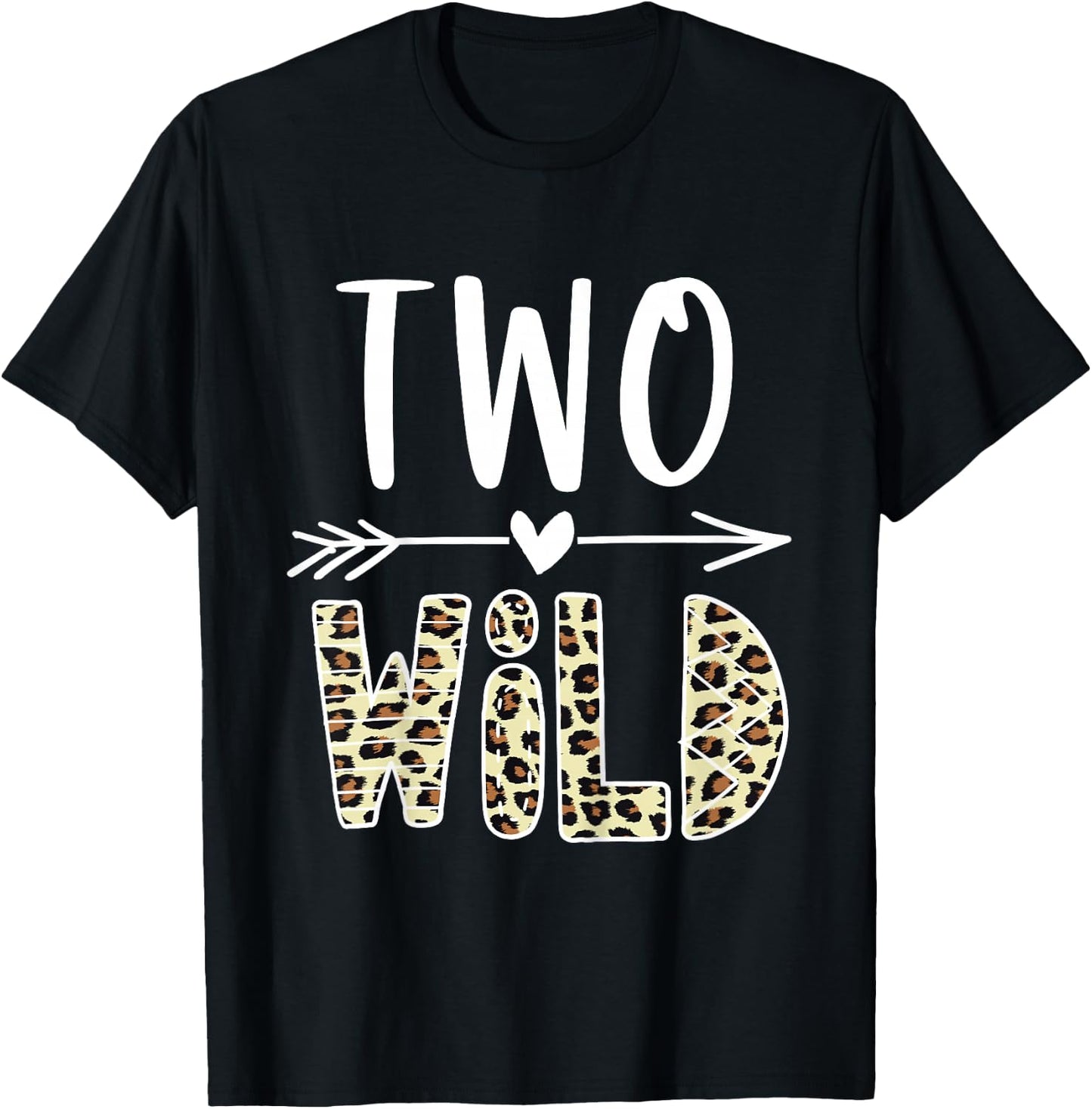 Two Wild 2 Year Old Girl Gifts 2nd Birthday Second BDay T-Shirt - T-Shirt | Black