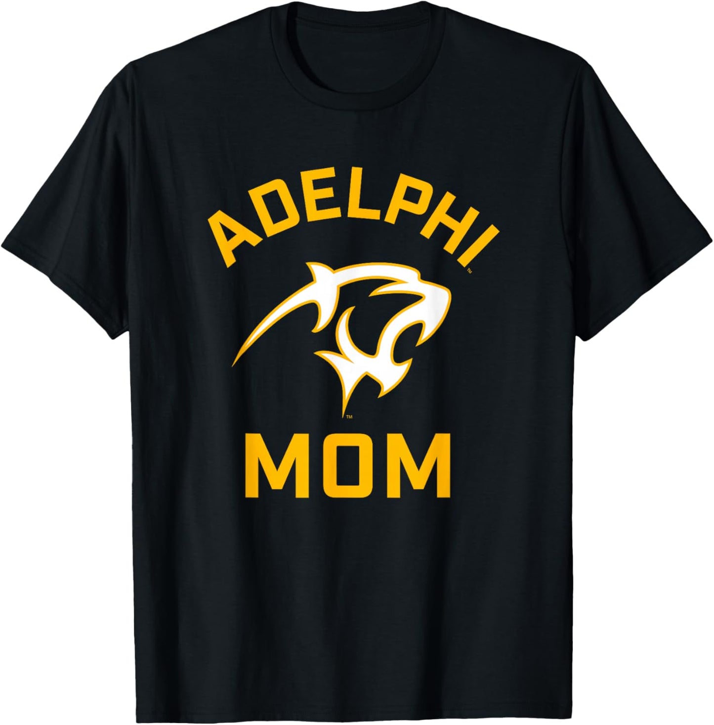 Adelphi University Panthers Arched Mom T-Shirt - T-Shirt | Black