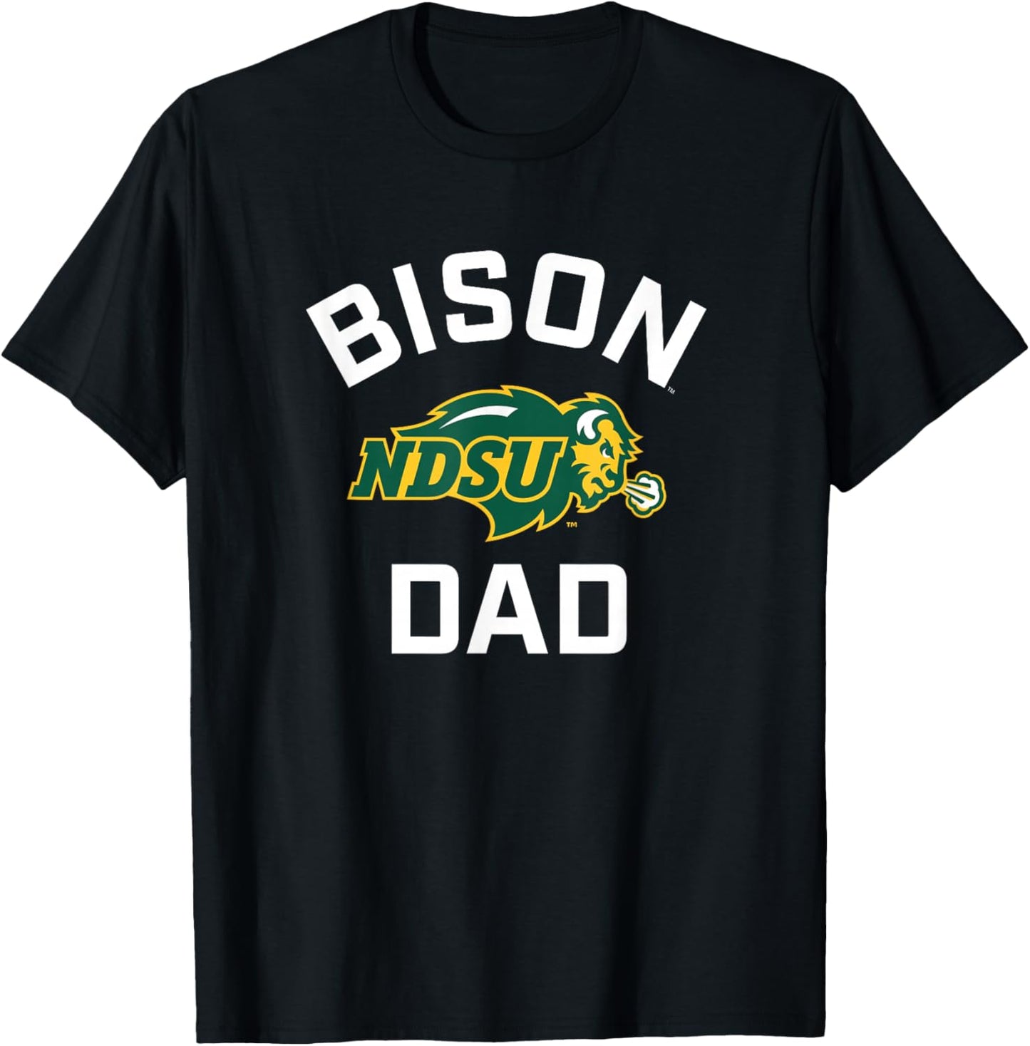 North Dakota State University NDSU Bison Arched Dad T-Shirt - T-Shirt | Black