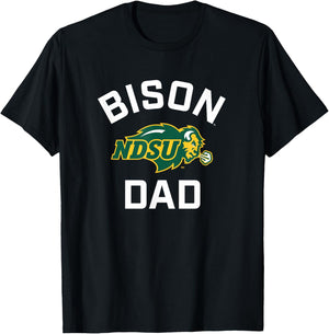 North Dakota State University NDSU Bison Arched Dad T-Shirt - T-Shirt | Black