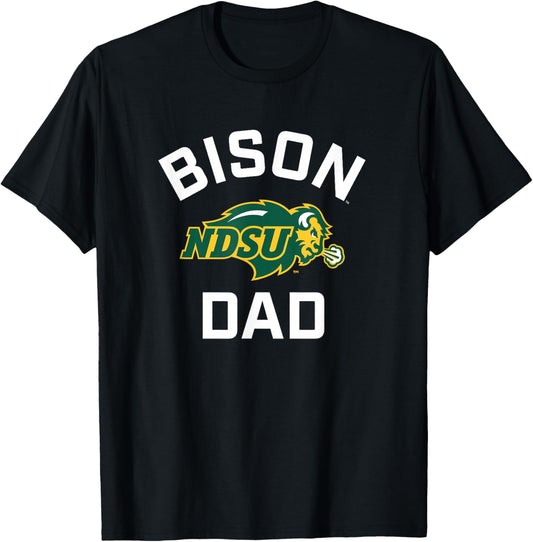 North Dakota State University NDSU Bison Arched Dad T-Shirt - T-Shirt | Black