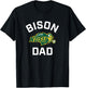 North Dakota State University NDSU Bison Arched Dad T-Shirt - T-Shirt | Black