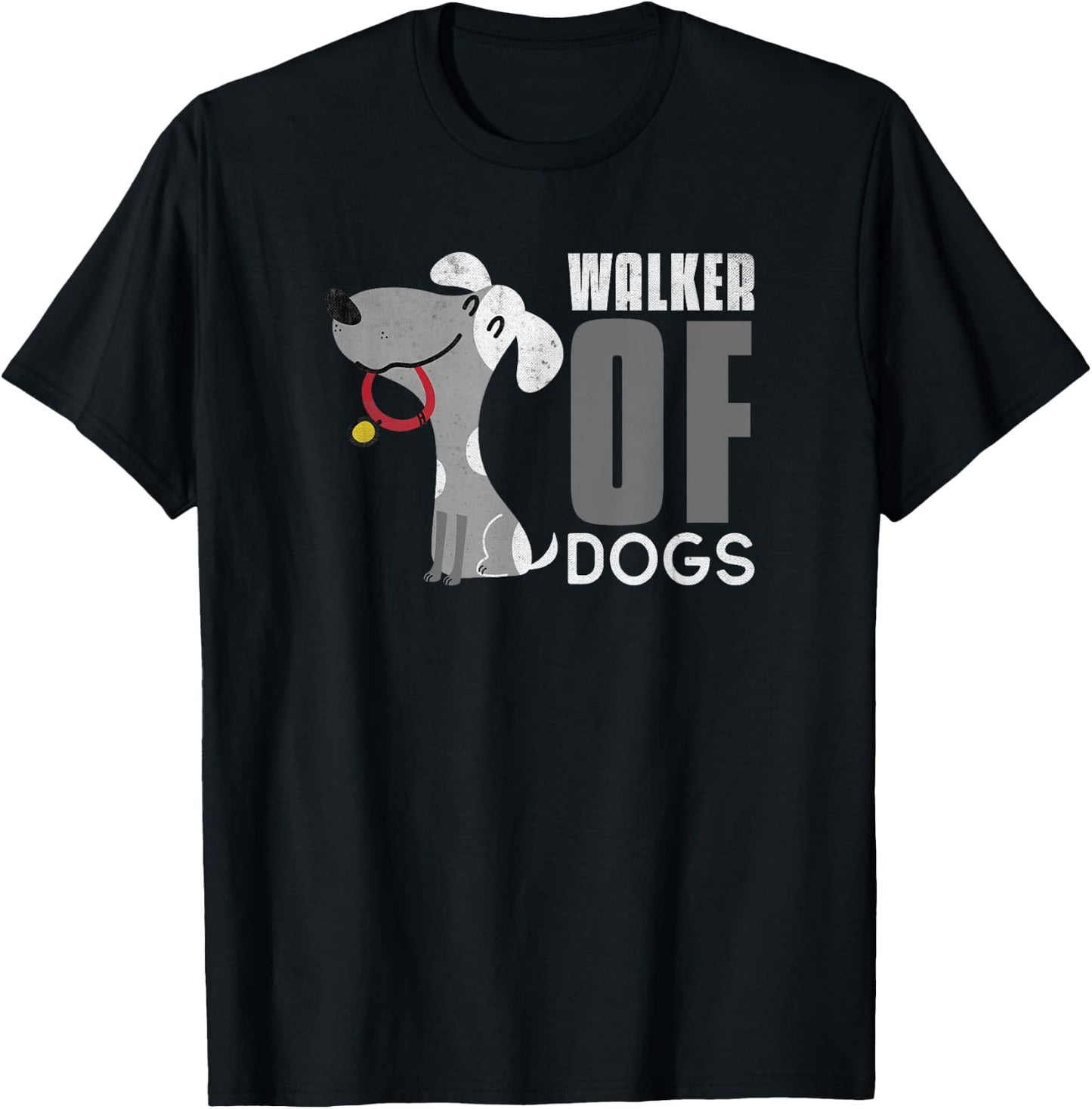 Walker of Dogs for Professional Dog Walkers trainers Gift T-Shirt - T-Shirt | Black