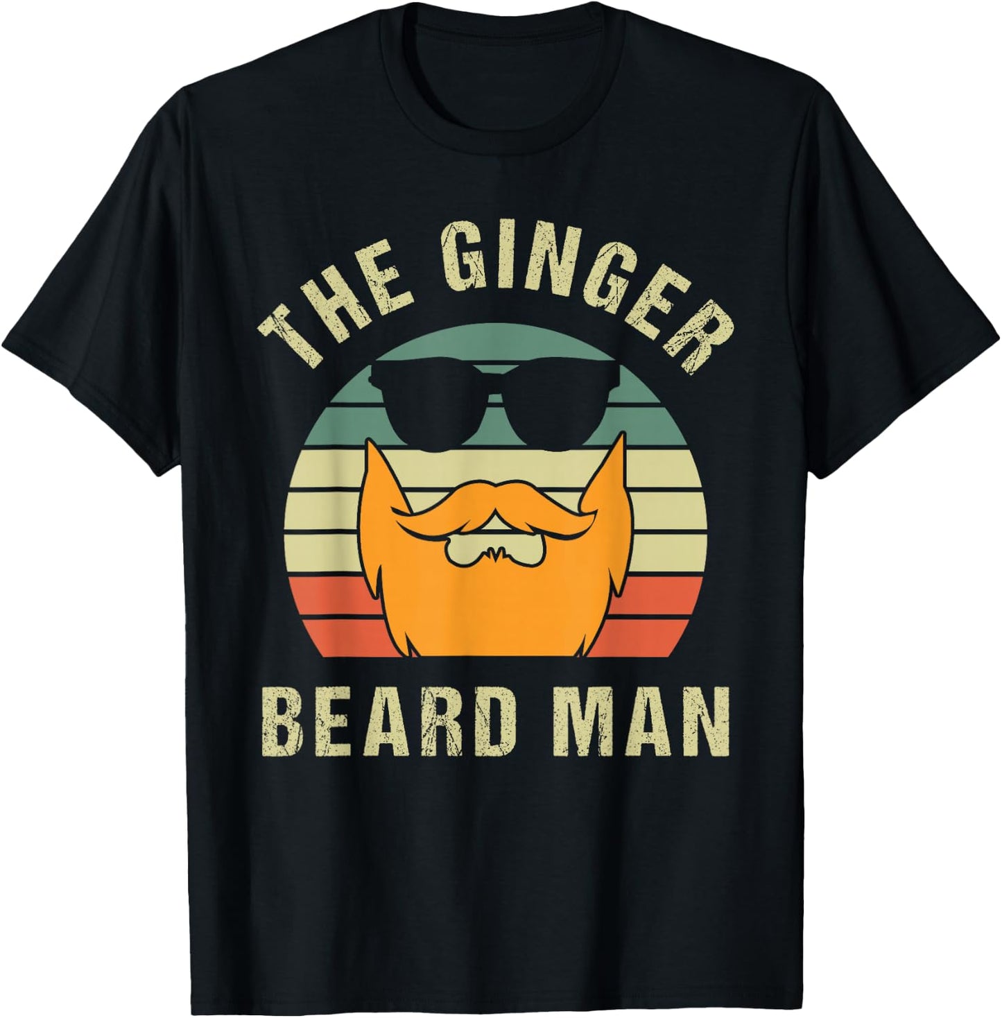 The Ginger Beard Man Retro Vintage T-Shirt - T-Shirt | Black