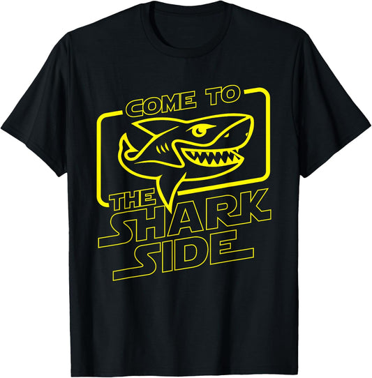 Come To The Shark Side - Funny Shark Lover Ocean Wildlife T-Shirt - T-Shirt | Black