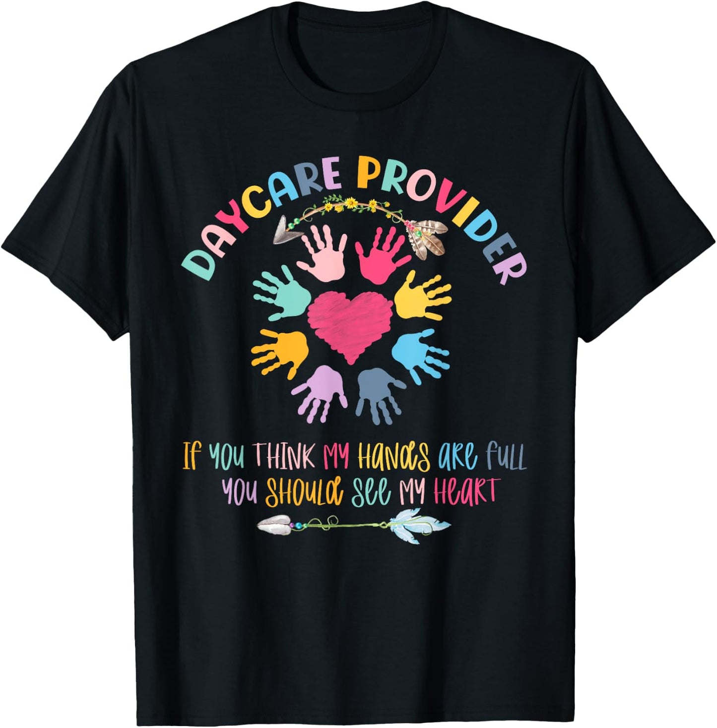 Daycare Provider Childcare Pre-k Teacher Appreciation T-Shirt - T-Shirt | Black