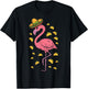 Flamingo Sombrero Tacos Cinco De Mayo Fiesta Mexican T-Shirt - T-Shirt | Black