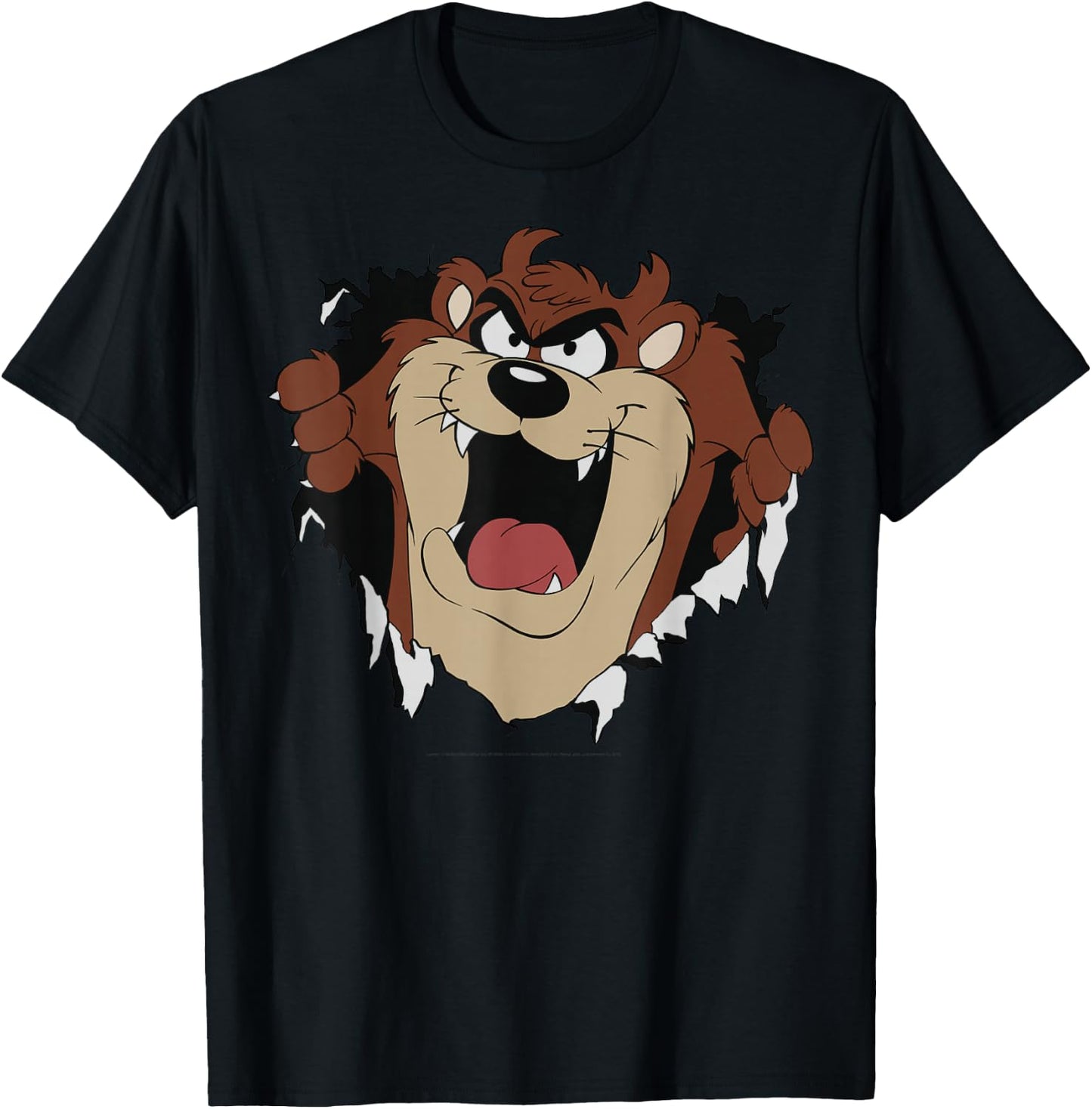Looney Tunes Taz Rip Through Portrait Small T-Shirt - T-Shirt | Black