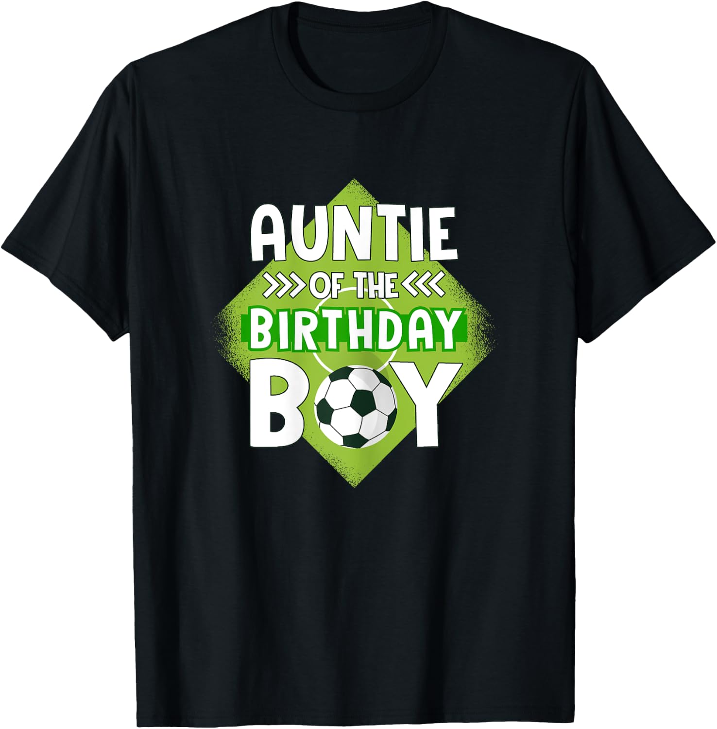 Auntie Of The Birthday Boy Soccer Aunt For Birthday Boy T-Shirt - T-Shirt | Black