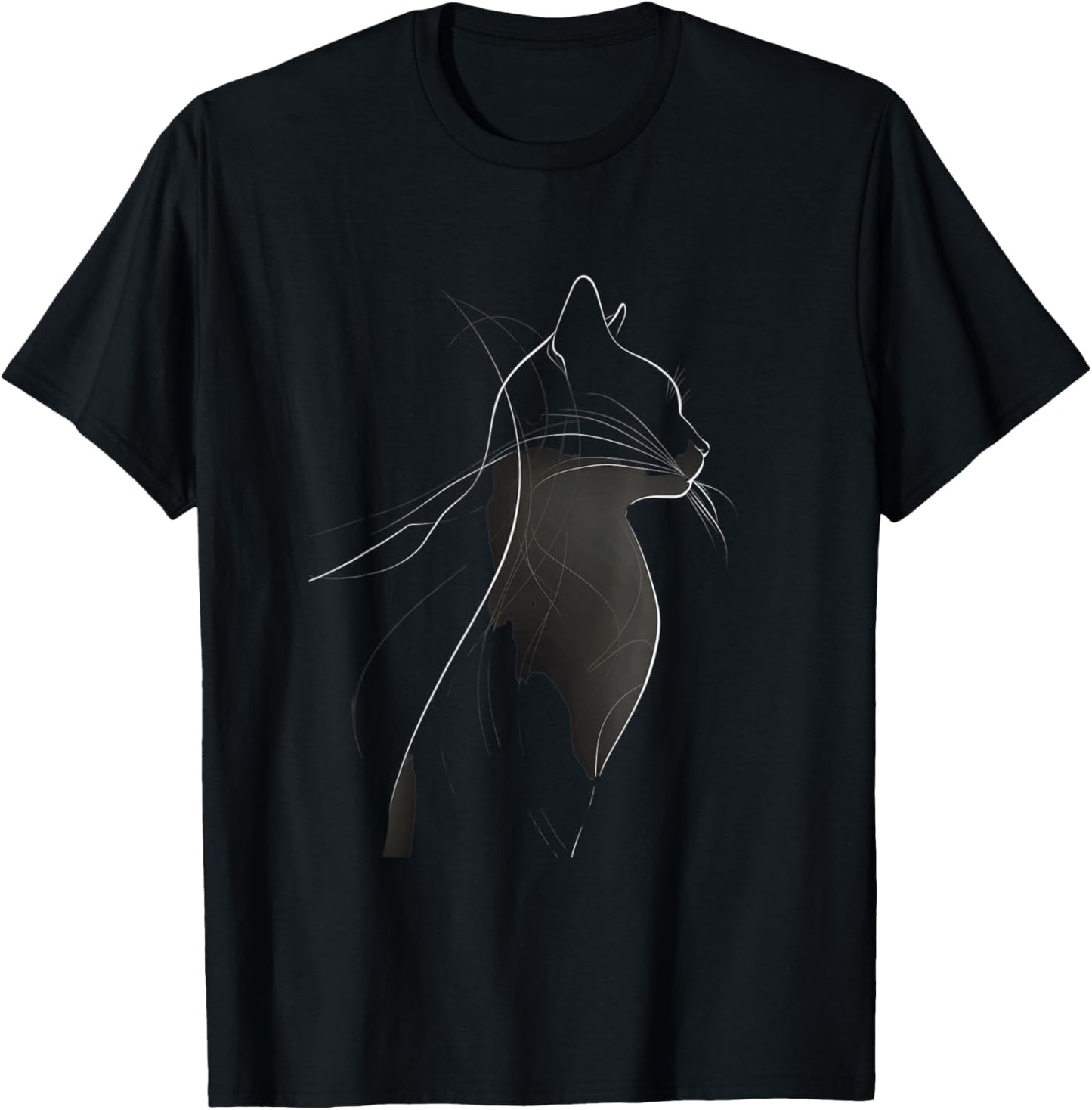 Cat, artful cat T-Shirt - T-Shirt | Black