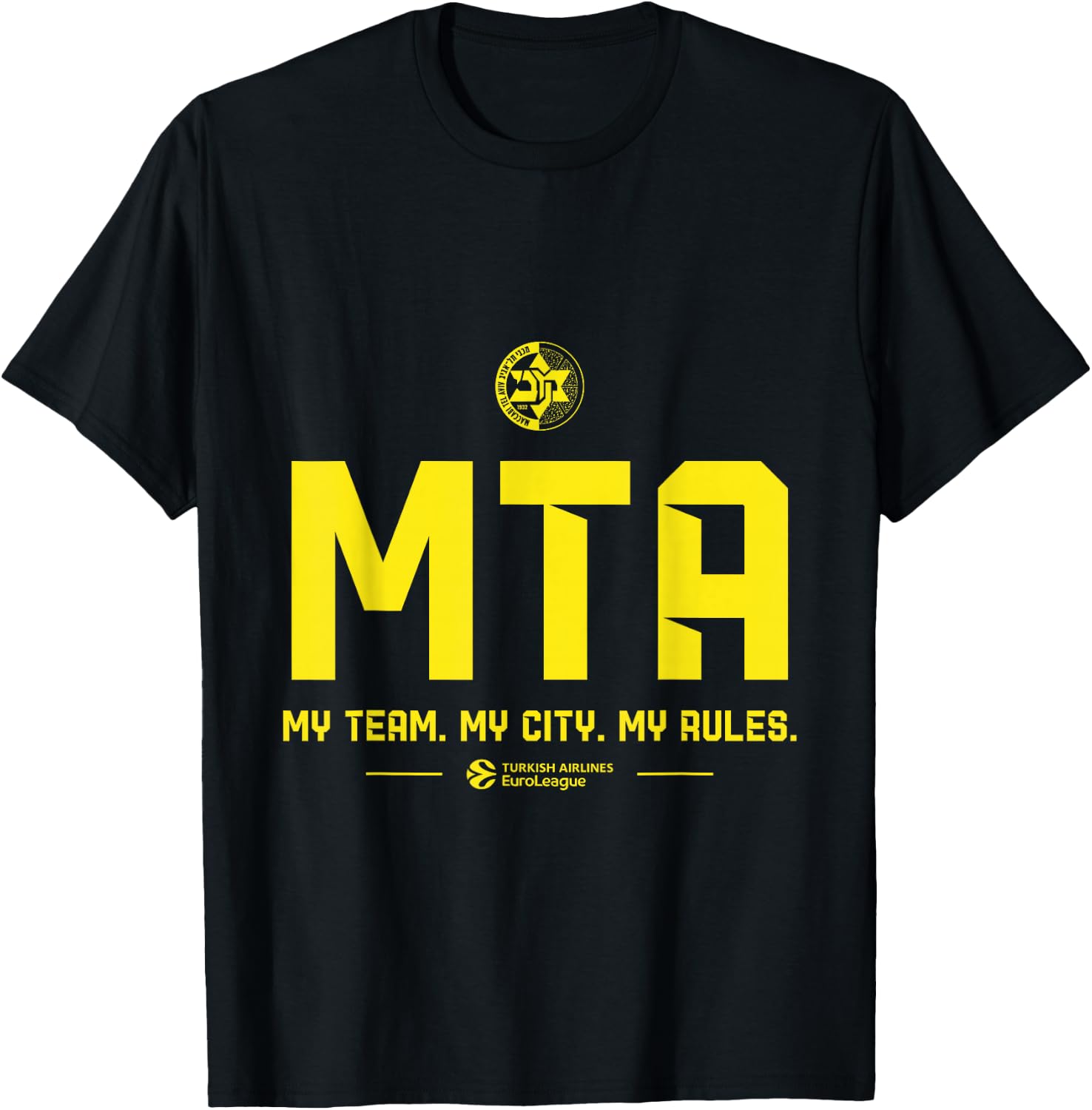 Teams - Maccabi Playtika Tel Aviv (Blue) T-Shirt - T-Shirt | Black