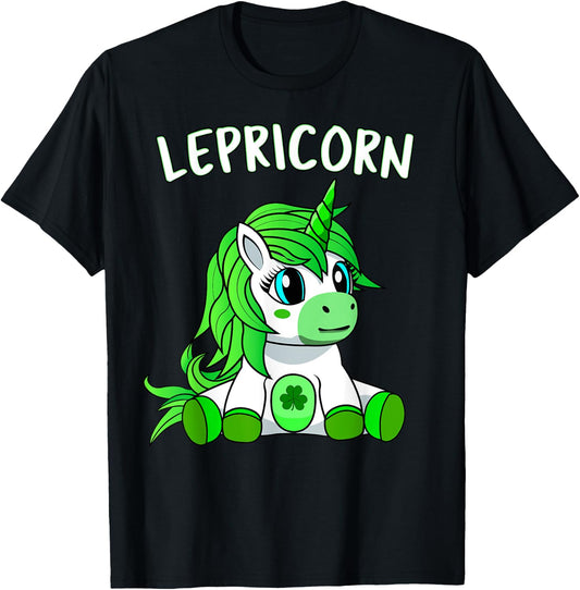 St Patricks Day Baby Girl Outfit - Irish Green Unicorn Boy T-Shirt - T-Shirt | Black