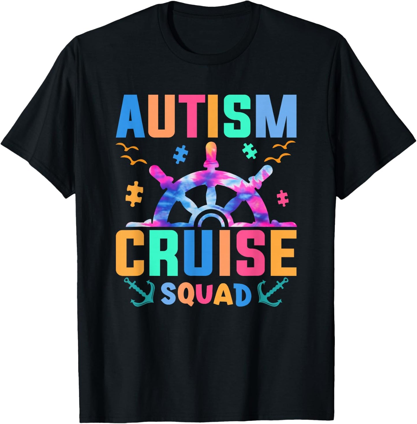 Autism Awareness Month Autism Cruise Squad 2025 Family T-Shirt - T-Shirt | Black