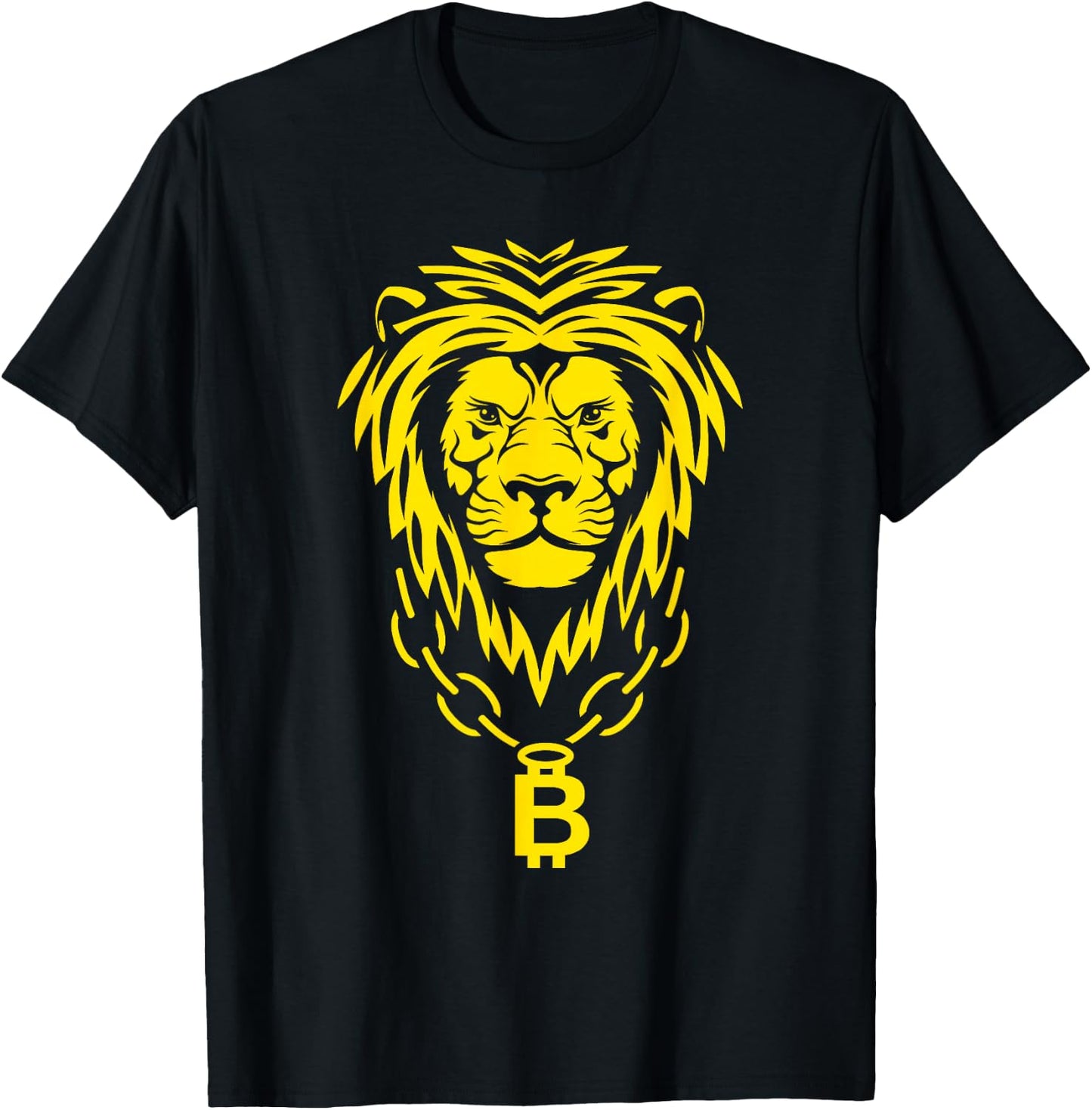 Bitcoin Lion Blockchain Crypto Money Cryptocurrency Wallet T-Shirt - T-Shirt | Black