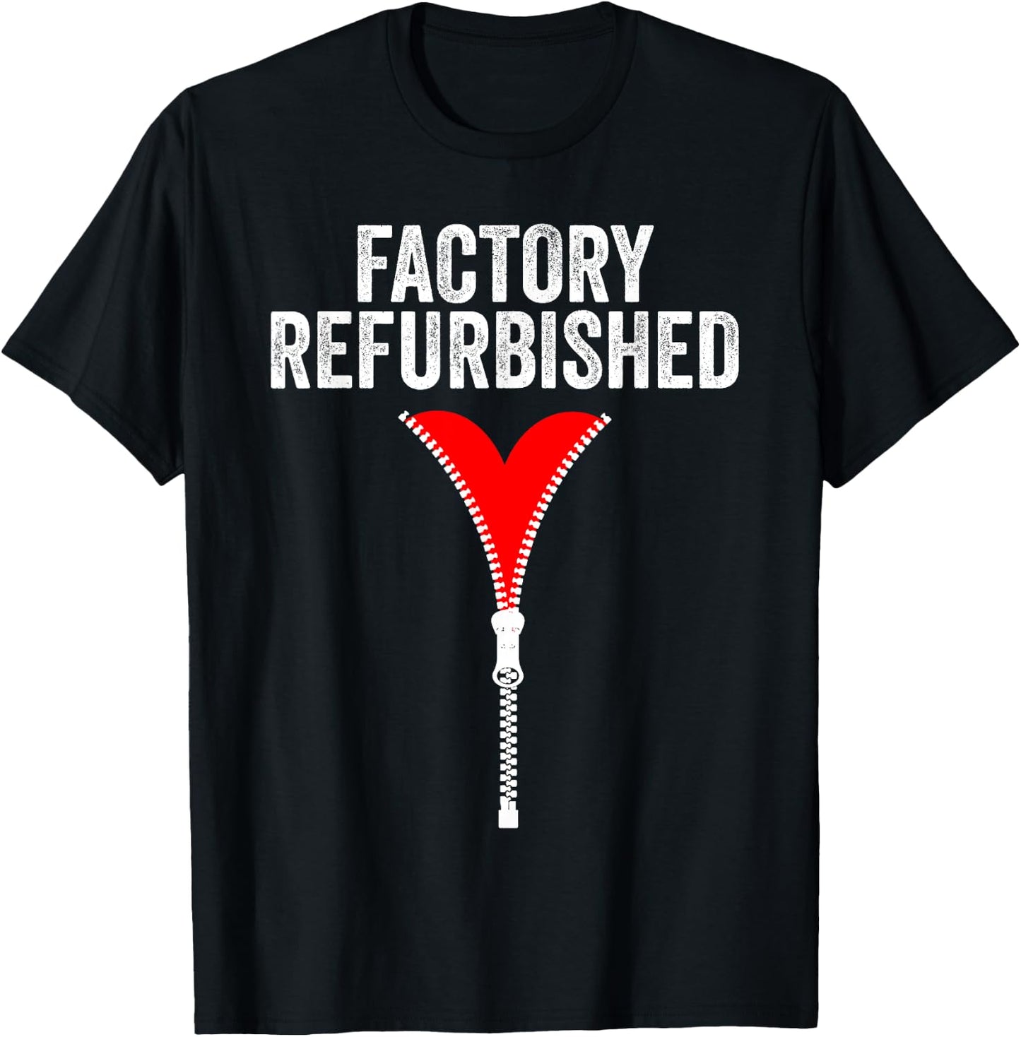 Funny Factory Refurbished Gift Open Heart Surgery Survivors T-Shirt - T-Shirt | Black