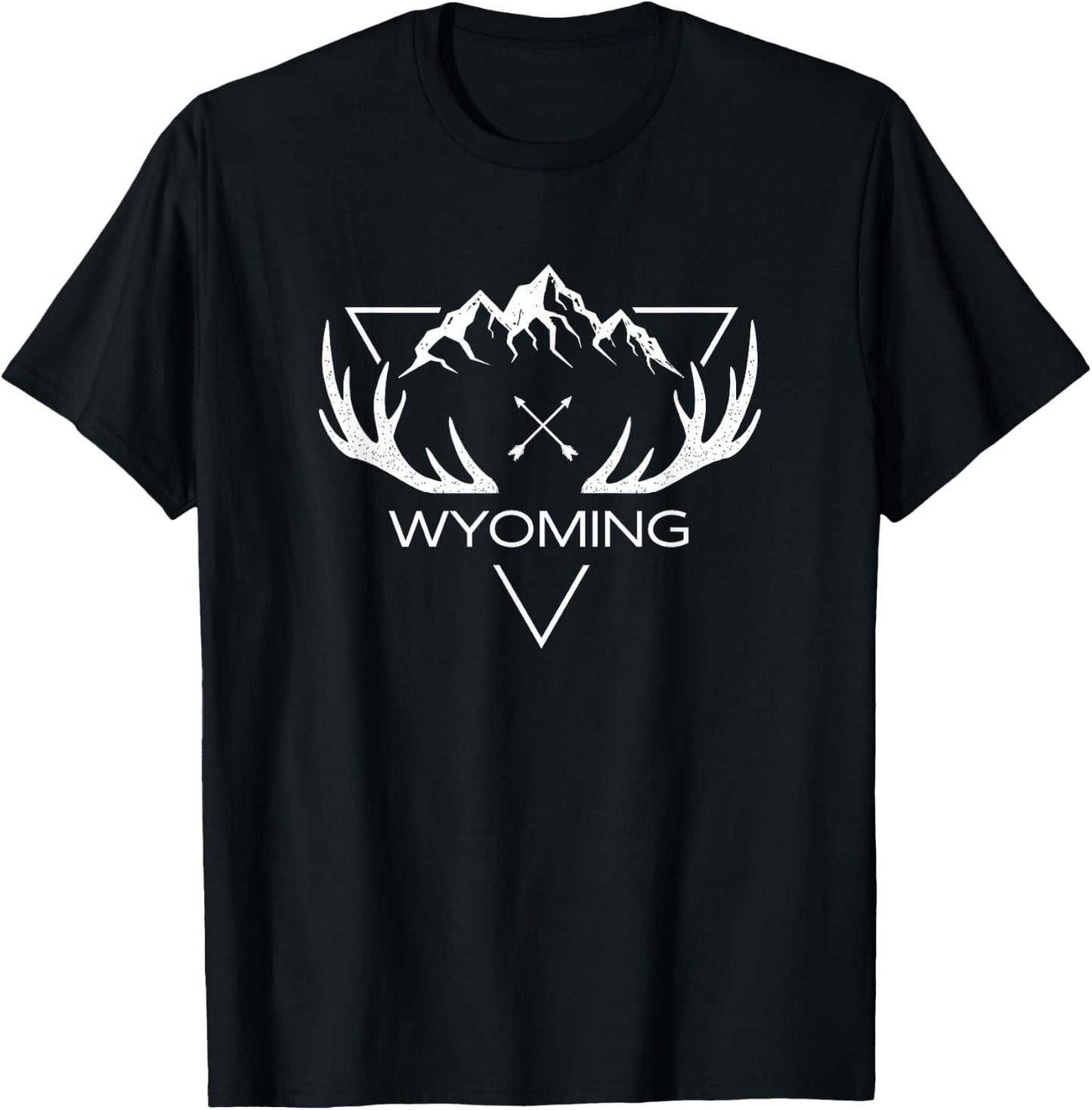 Wyoming | Wyoming Deer Elk Gift | Wyoming T-Shirt - T-Shirt | Black