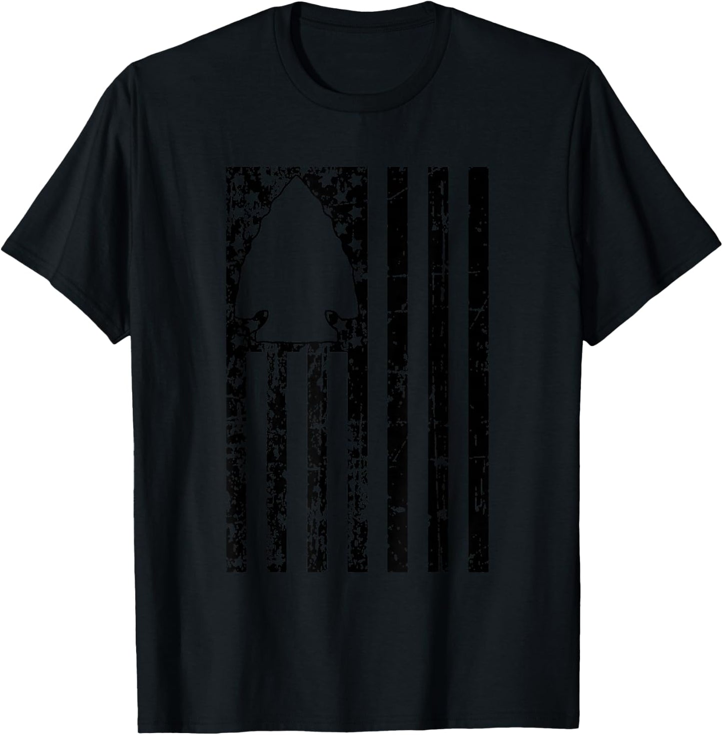 Arrowhead Collector American Flag Arrowhead Hunting T-Shirt - T-Shirt | Black