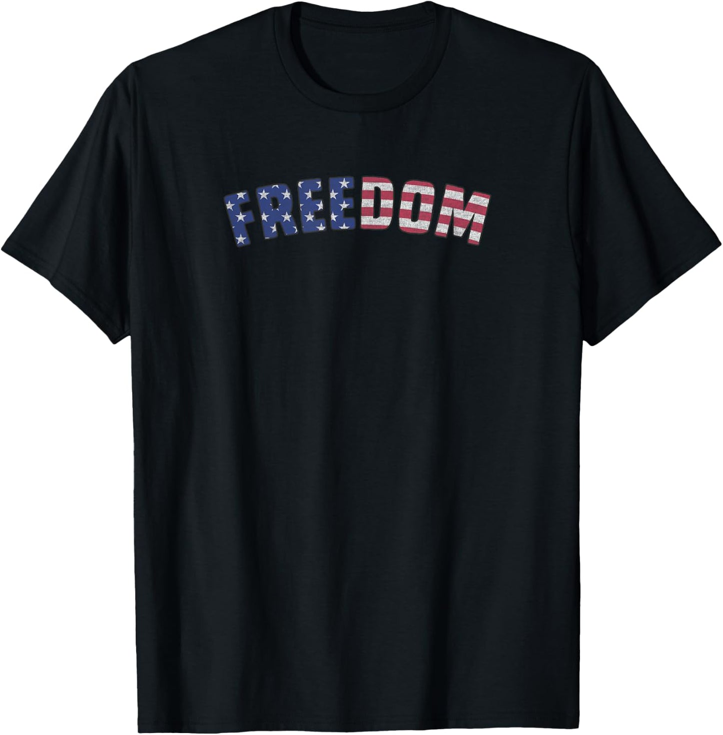 Americana Red White and Blue Freedom T-Shirt - T-Shirt | Black