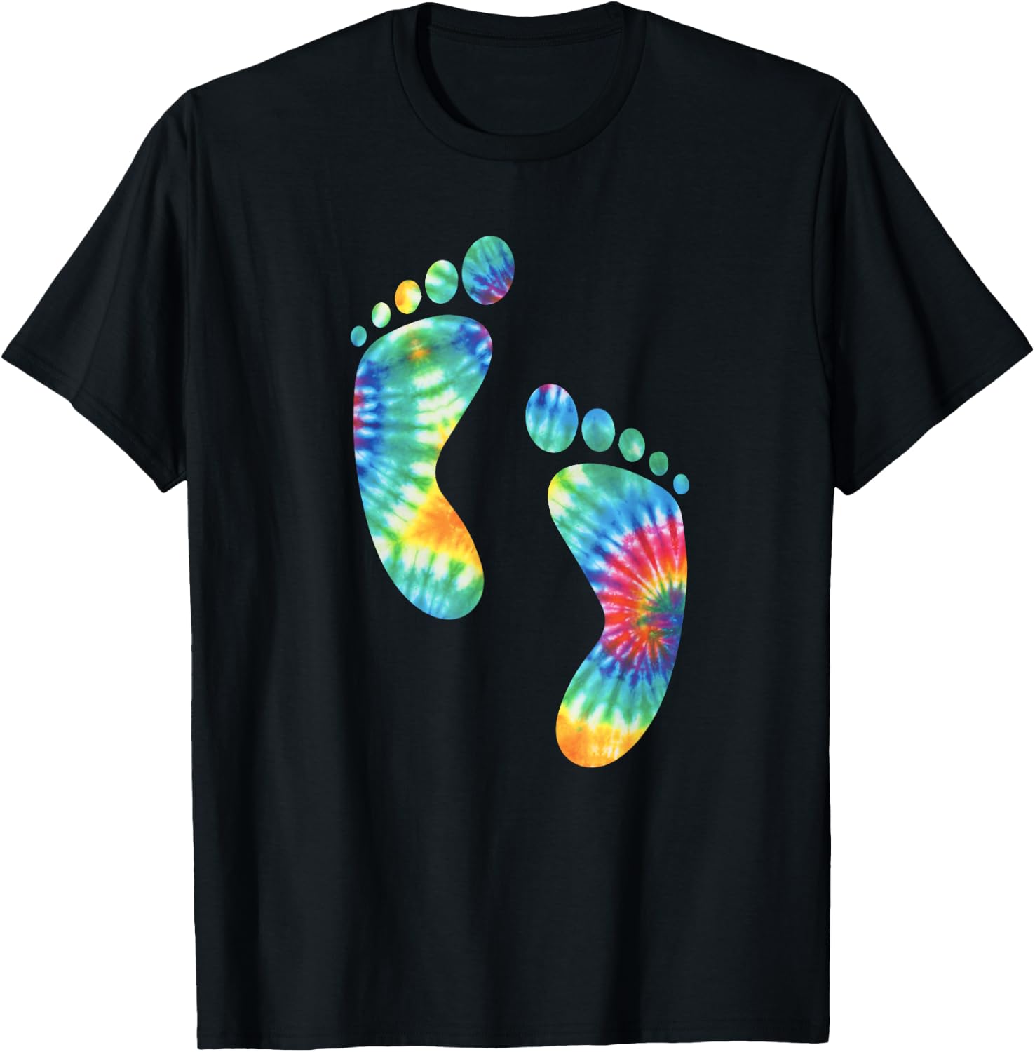 Tie Dye Foot Lover Shirt for Foot Fetish Feet T-Shirt - T-Shirt | Black