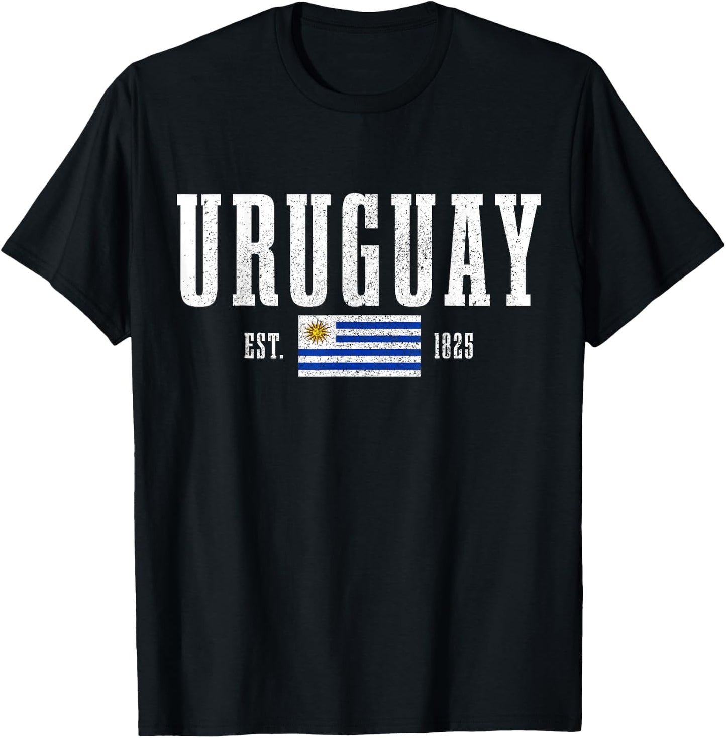 Uruguay Est. 1825 Uruguay Flag Roots Pride T-Shirt - T-Shirt | Black