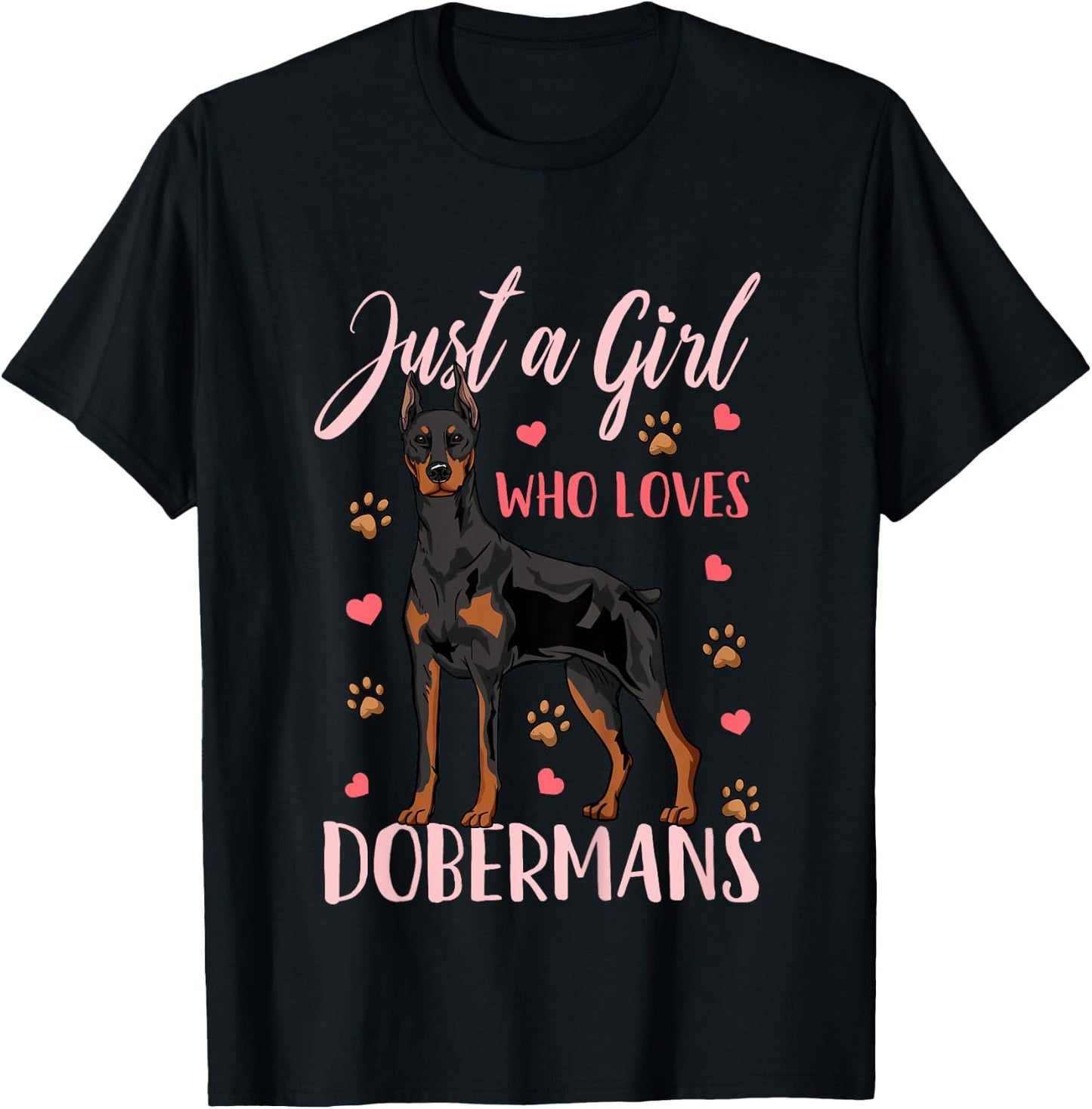 Kids Doberman Gift T-Shirt - T-Shirt | Black