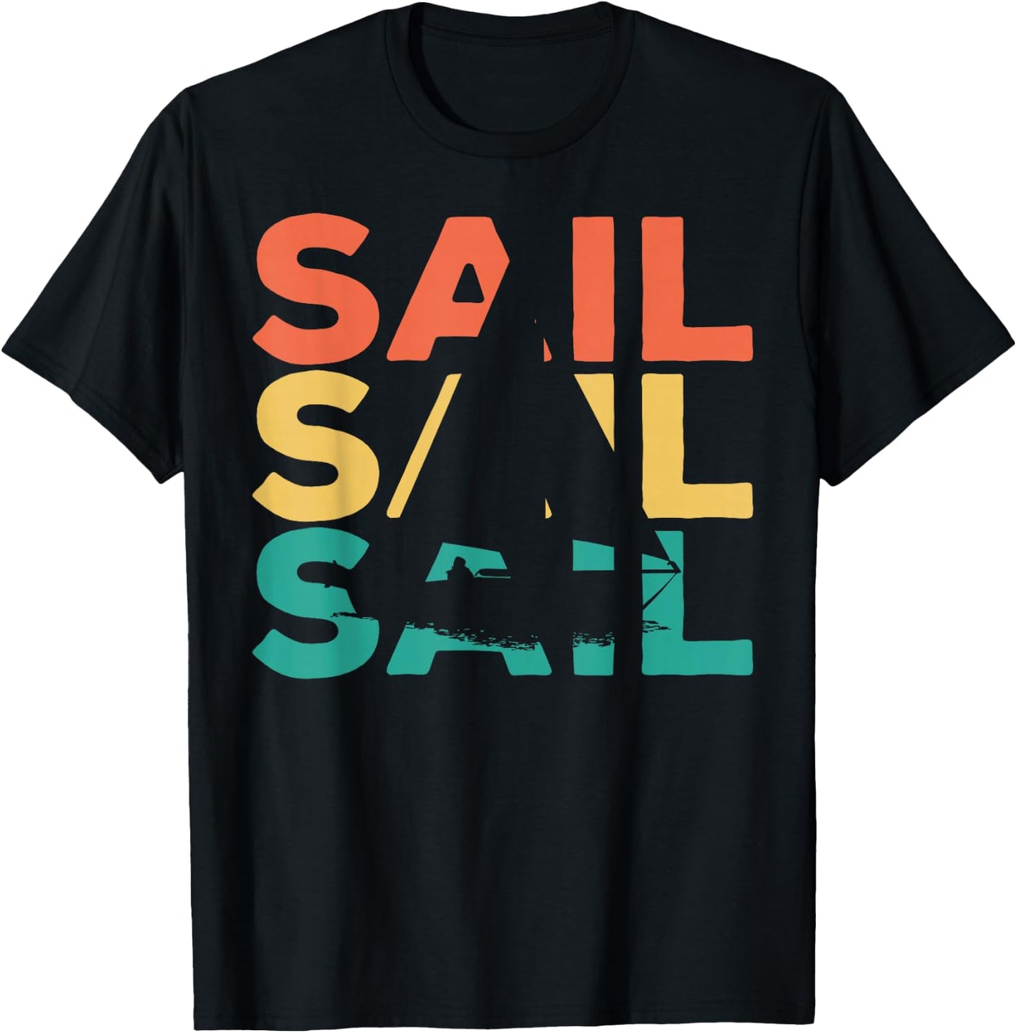 Retro Vintage Sailing Gift Sailors & Skippers T-Shirt - T-Shirt | Black