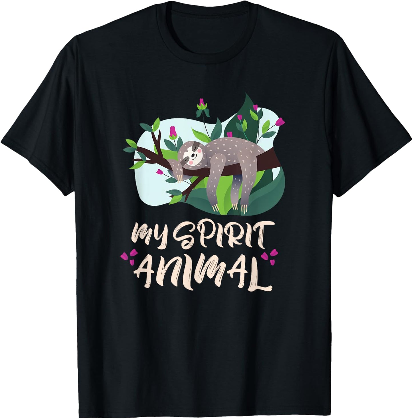 My Spirit Animal Sloth T-Shirt - T-Shirt | Black