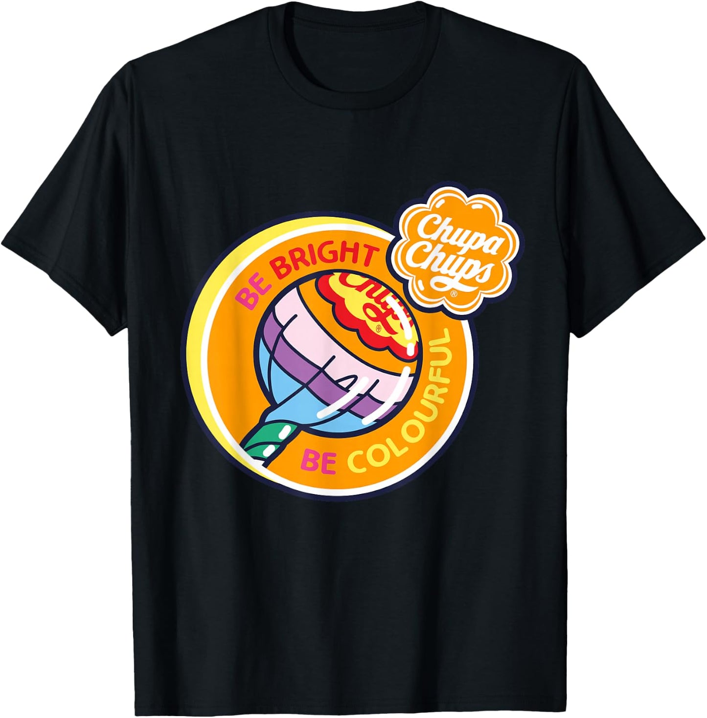 Chupa Chups Bright and Colorful T-Shirt - T-Shirt | Black