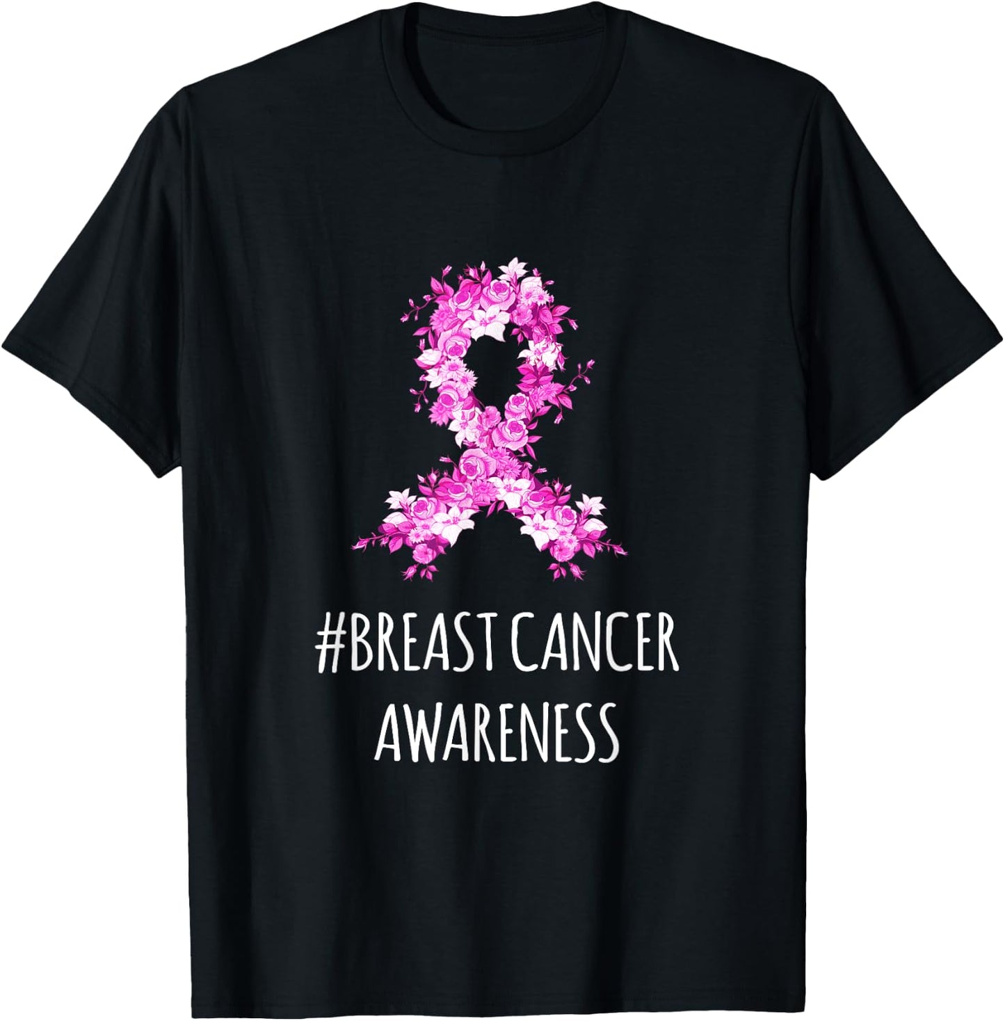 Breast Cancer Attention | Breast Cancer T-Shirt - T-Shirt | Black