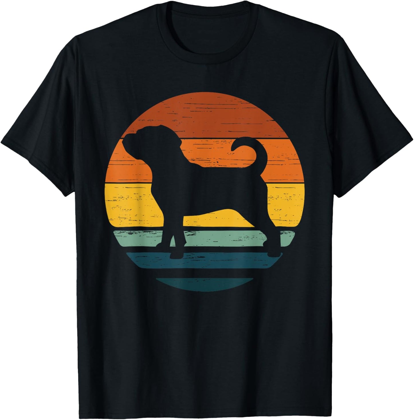 Chug Vintage Retro Mom Dad Dog Gift Women Kids T-Shirt - T-Shirt | Black