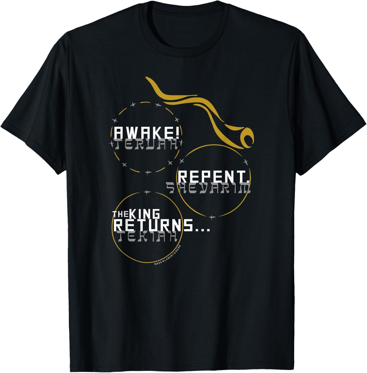 Sound the Shofar Fall Feasts Yom Teruah Day of Trumpets T-Shirt - T-Shirt | Black