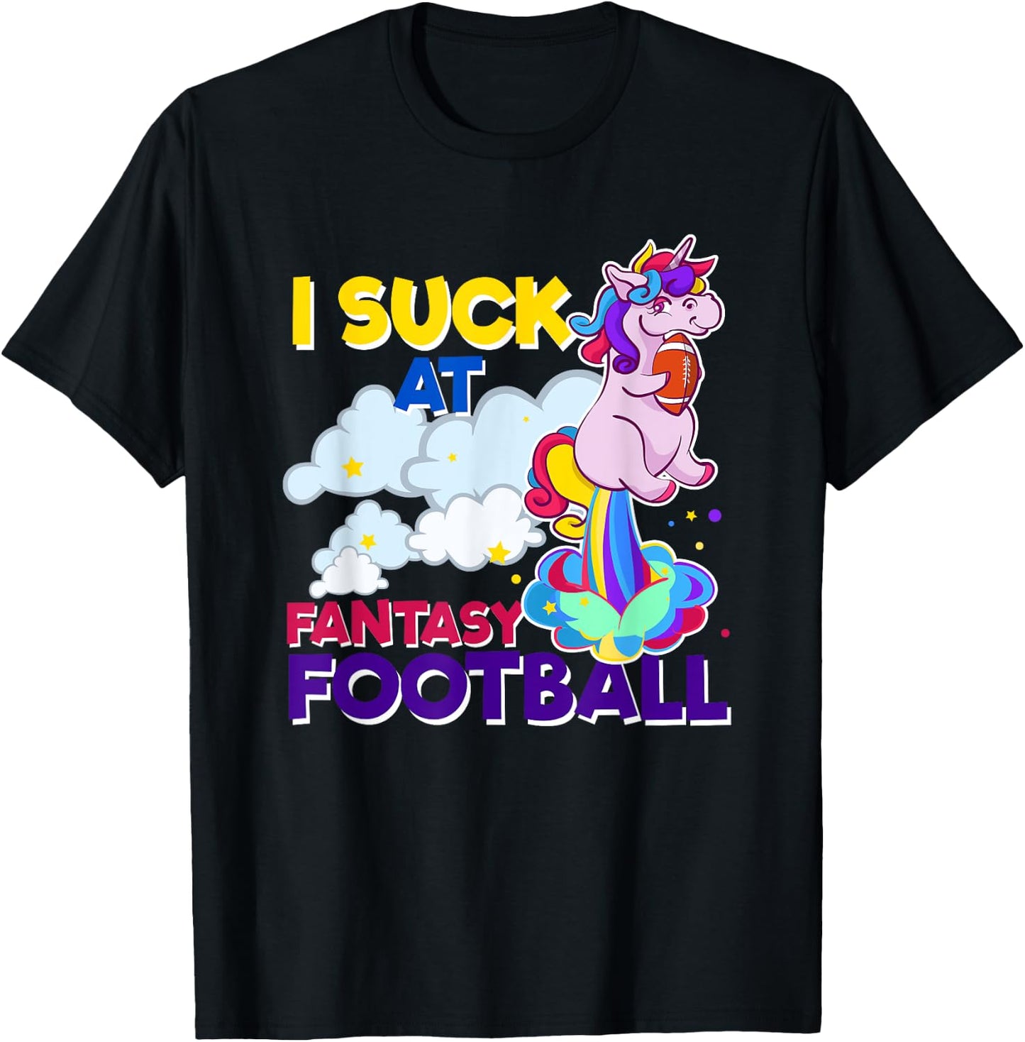 I Suck At Fantasy Football Funny Gift T-Shirt - T-Shirt | Black