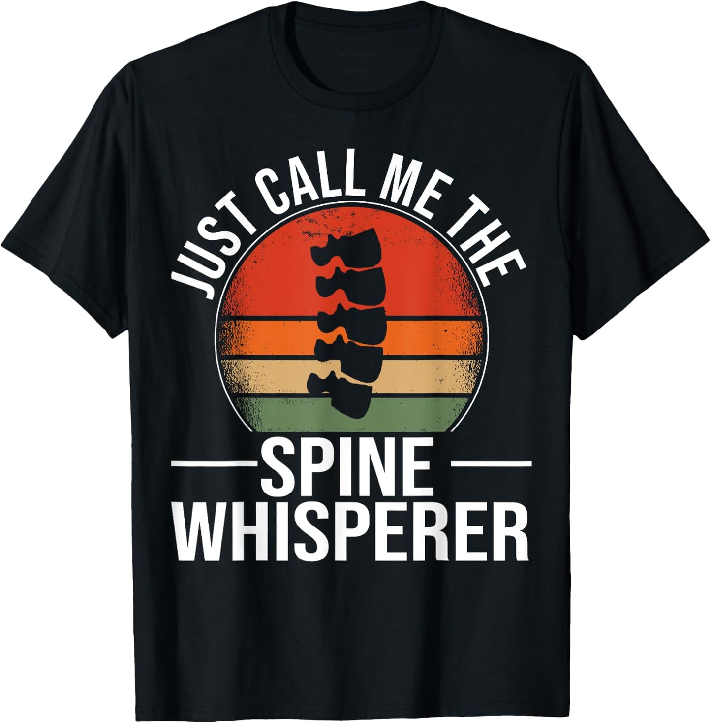 Chiropractor Vintage Muscle Retro Call me Spine Whisperer T-Shirt - T-Shirt | Black