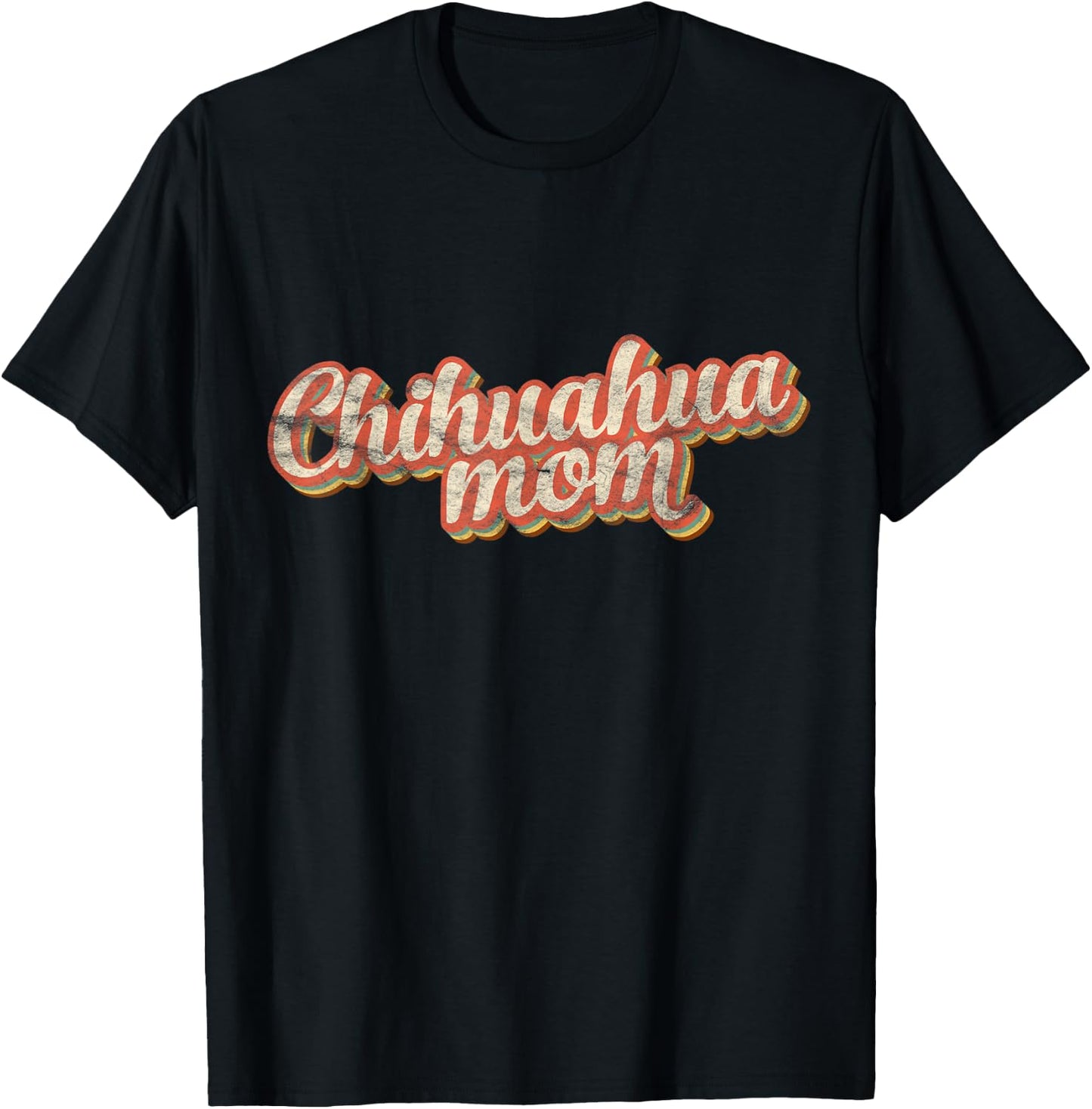 Vintage Chihuahua Mom Chi-chi Mother Dog Lover Pet Mama Women Kids T-Shirt - T-Shirt | Black