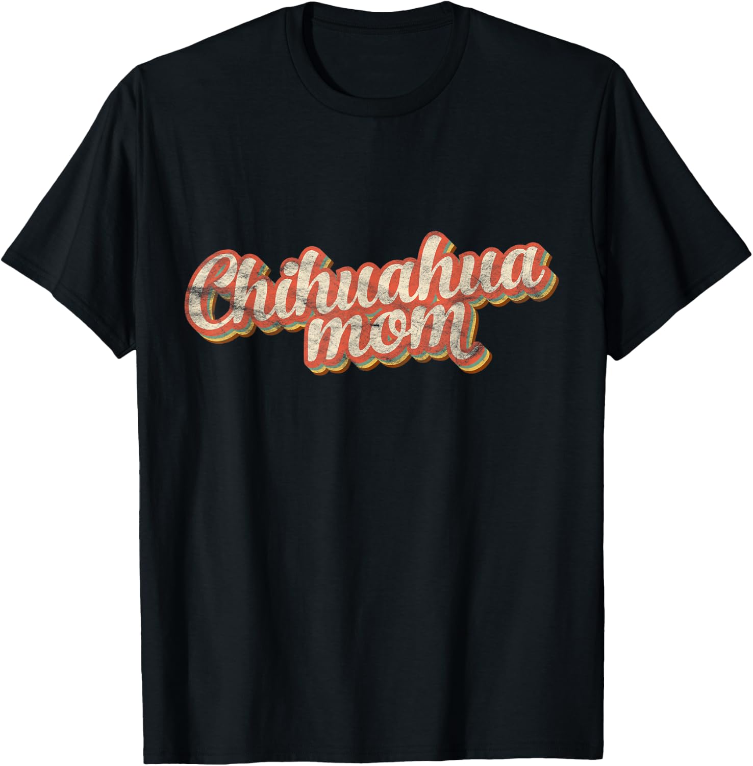 Vintage Chihuahua Mom Chi-chi Mother Dog Lover Pet Mama Women Kids T-Shirt - T-Shirt | Black