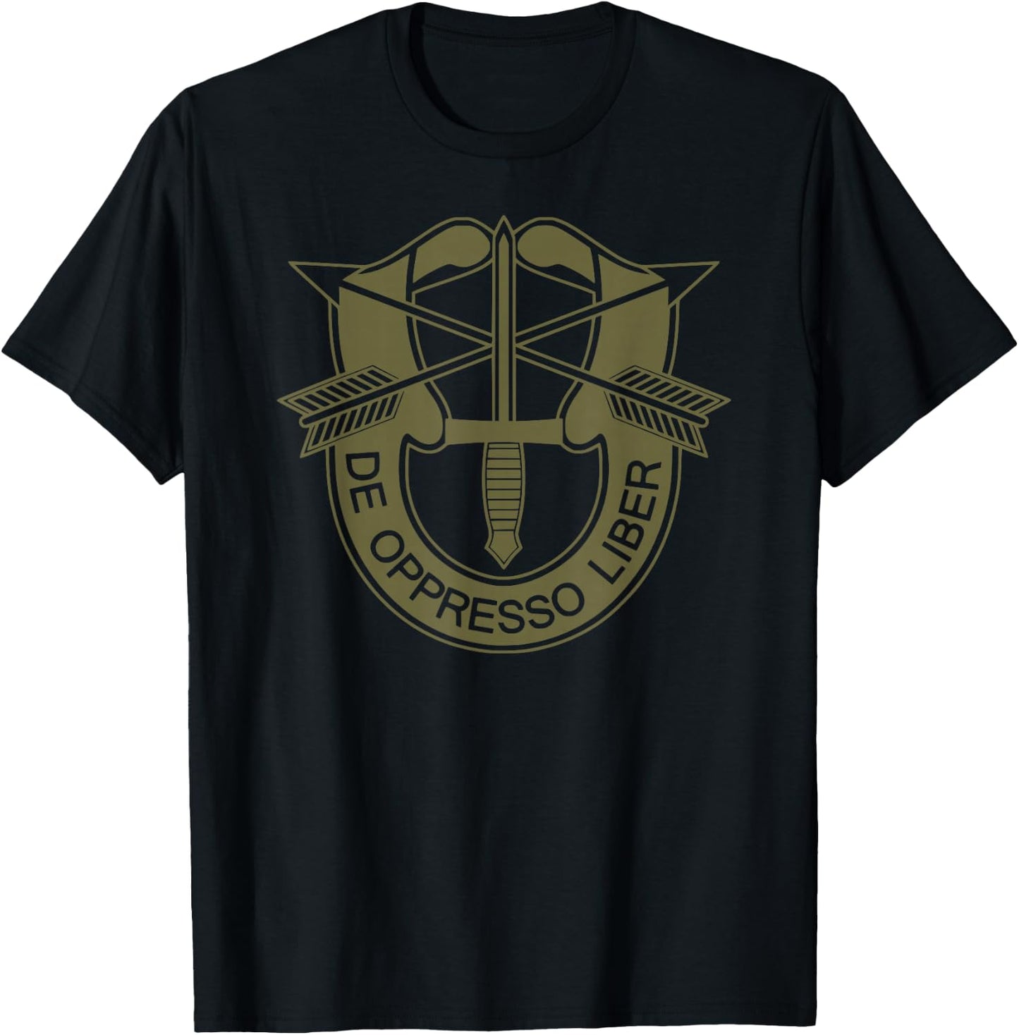 US Special Forces - De Oppresso Liber - OCP OD Green T-Shirt - T-Shirt | Black