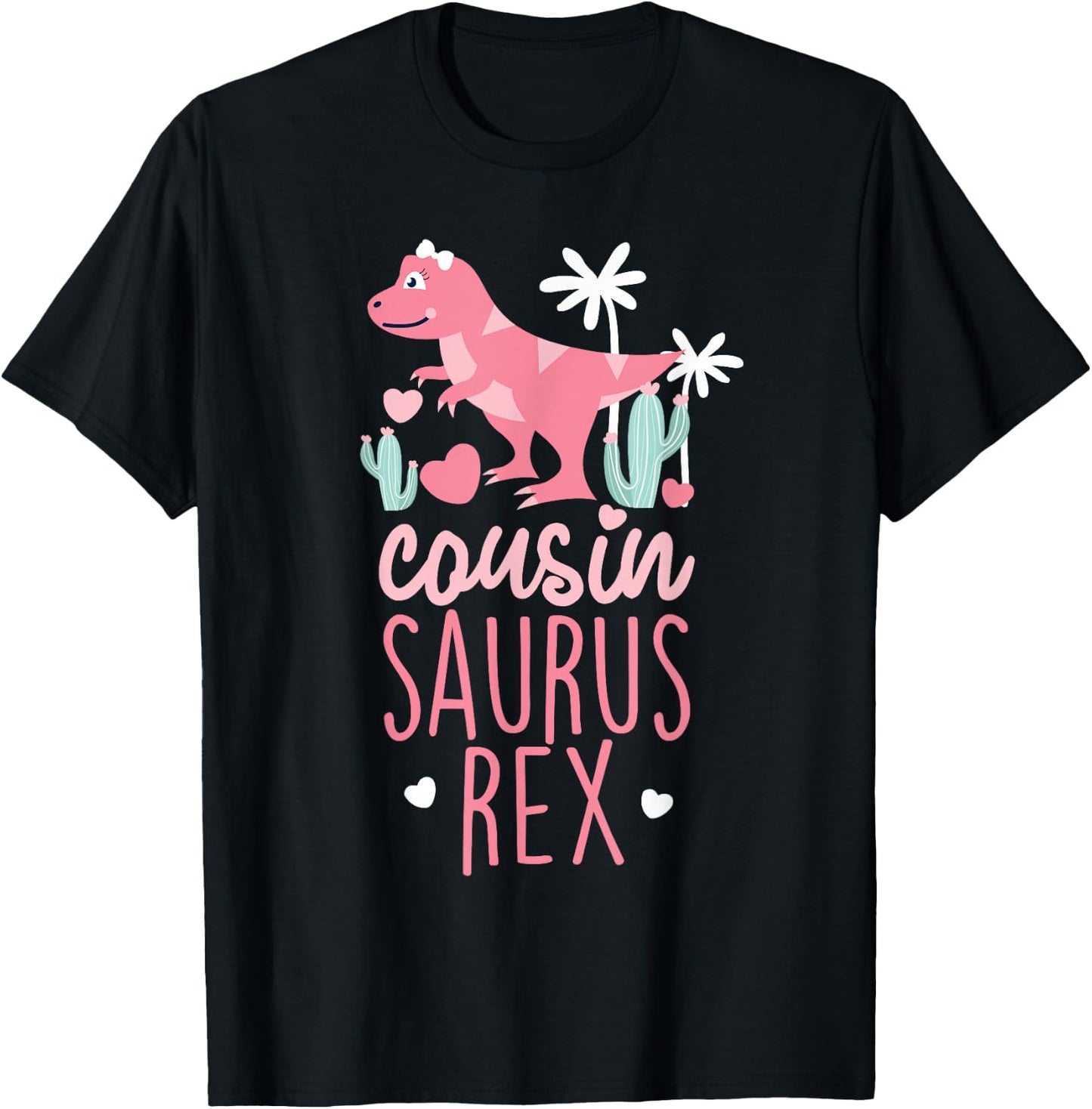 Cousin Saurus Rex Dinosaur Kids T-Shirt - T-Shirt | Black