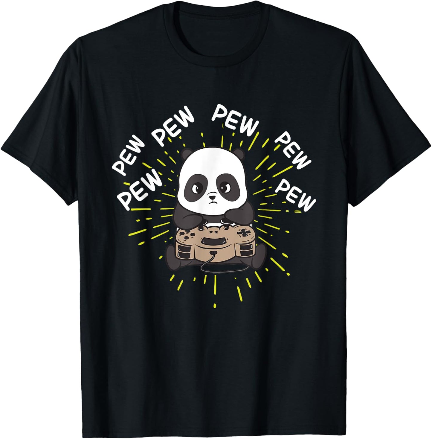 Gaming Panda Shirt | Gaming Panda T-Shirt - T-Shirt | Black