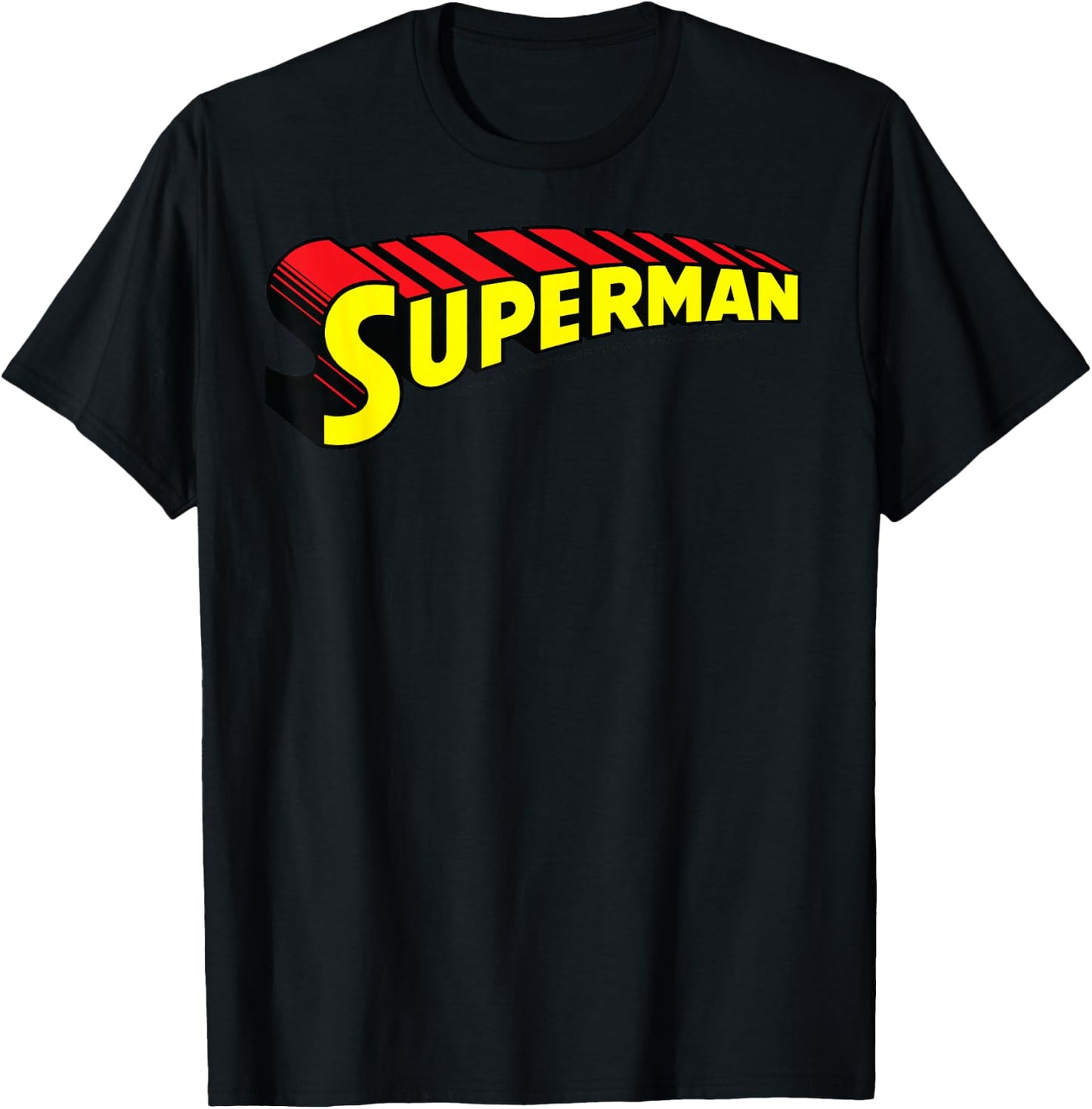 DC Comics Superman Bold Text Logo T-Shirt - T-Shirt | Black