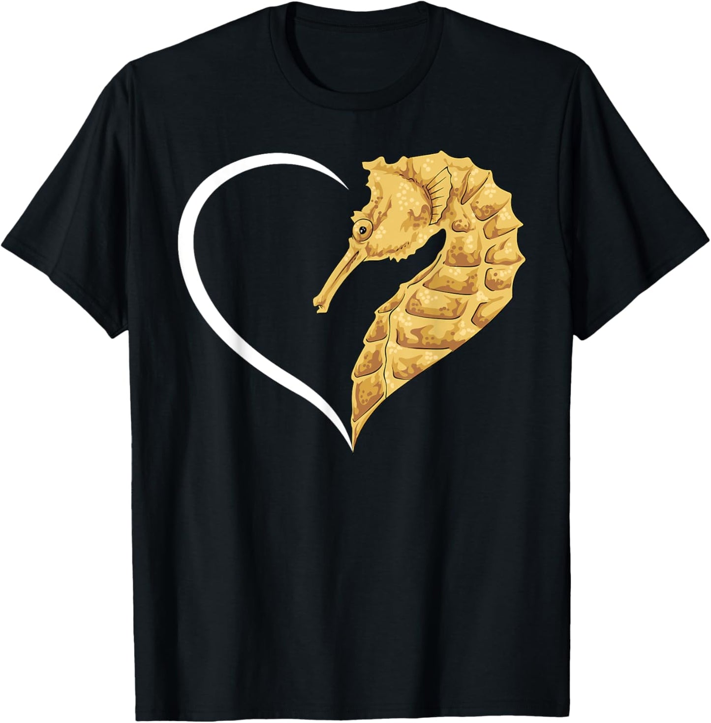 Seahorse Shirts Girls Kids Heart Cute Seahorse T-Shirt - T-Shirt | Black