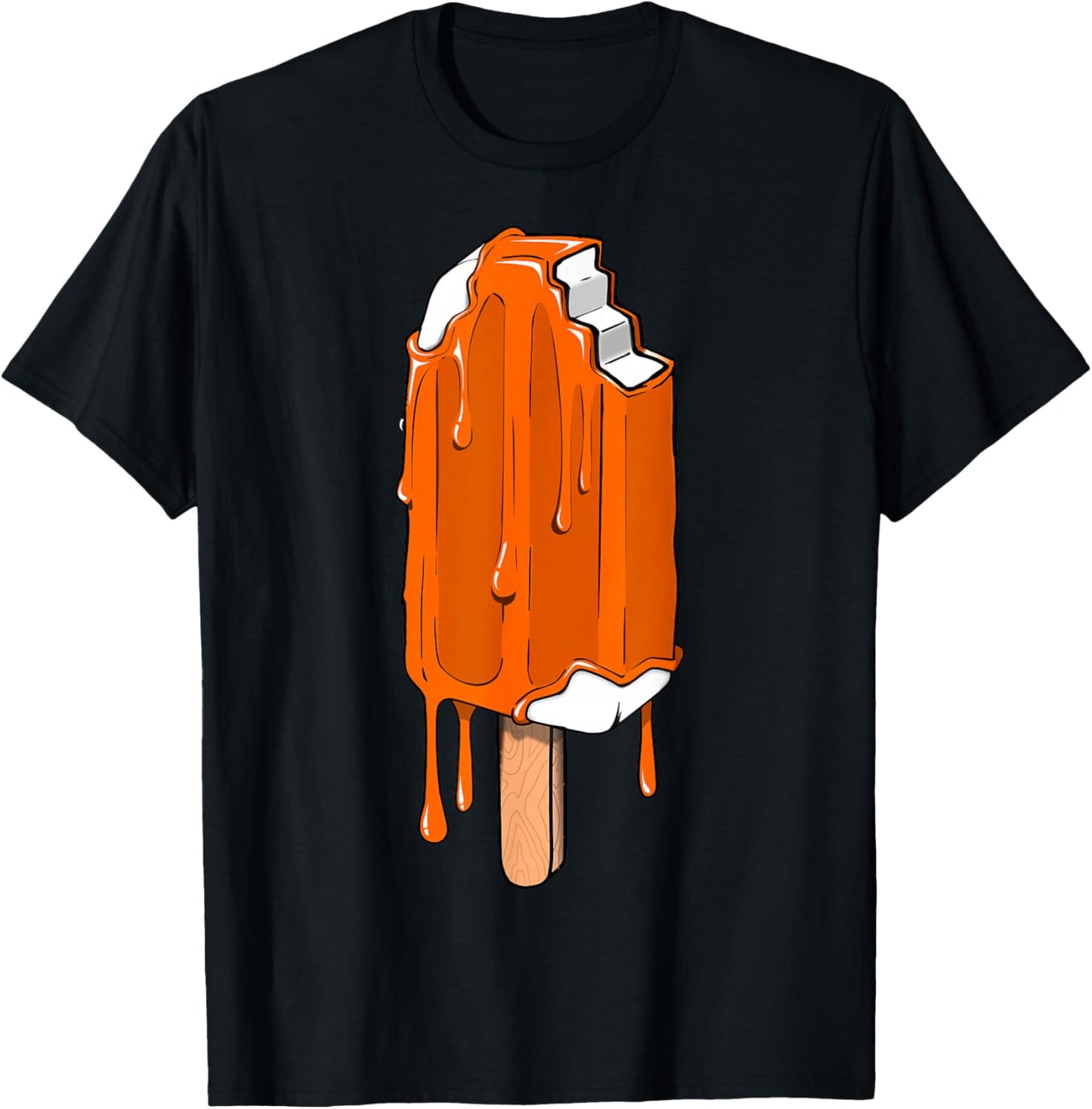 Melting Orange Creamsicle T-Shirt - T-Shirt | Black