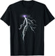 Lightning Storms I Lightning Bolt T-Shirt - T-Shirt | Black
