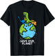 Dinosaurs Save Our Planet Cute Earth Day Boys Kids Gift Small T-Shirt - T-Shirt | Black