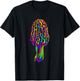 Colorful Morel Mushroom T-Shirt - T-Shirt | Black