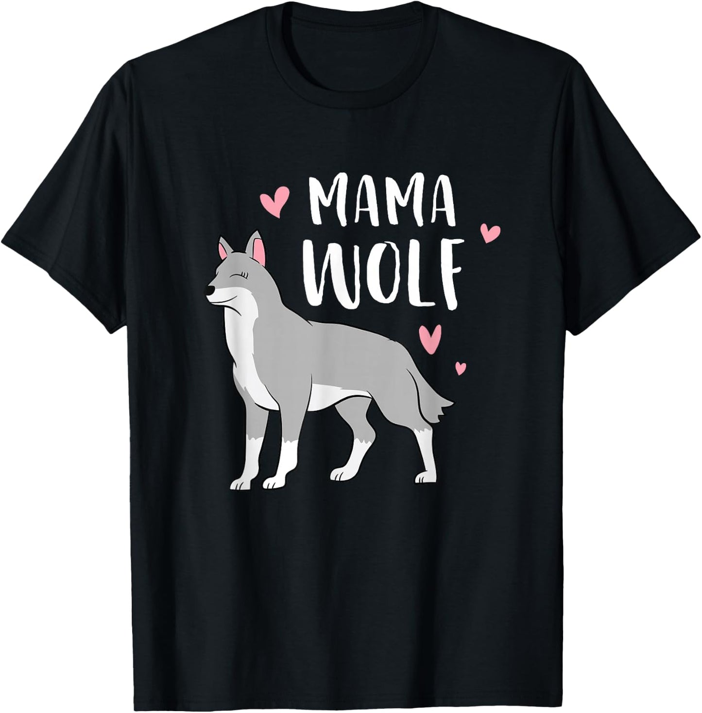 Mama Wolf Wolf Wolf Pack Wolves T-Shirt - T-Shirt | Black
