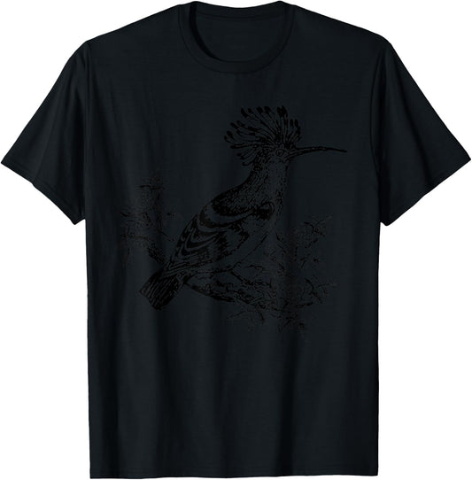 Hoopoe Bird in Tree for Birders T-Shirt - T-Shirt | Black