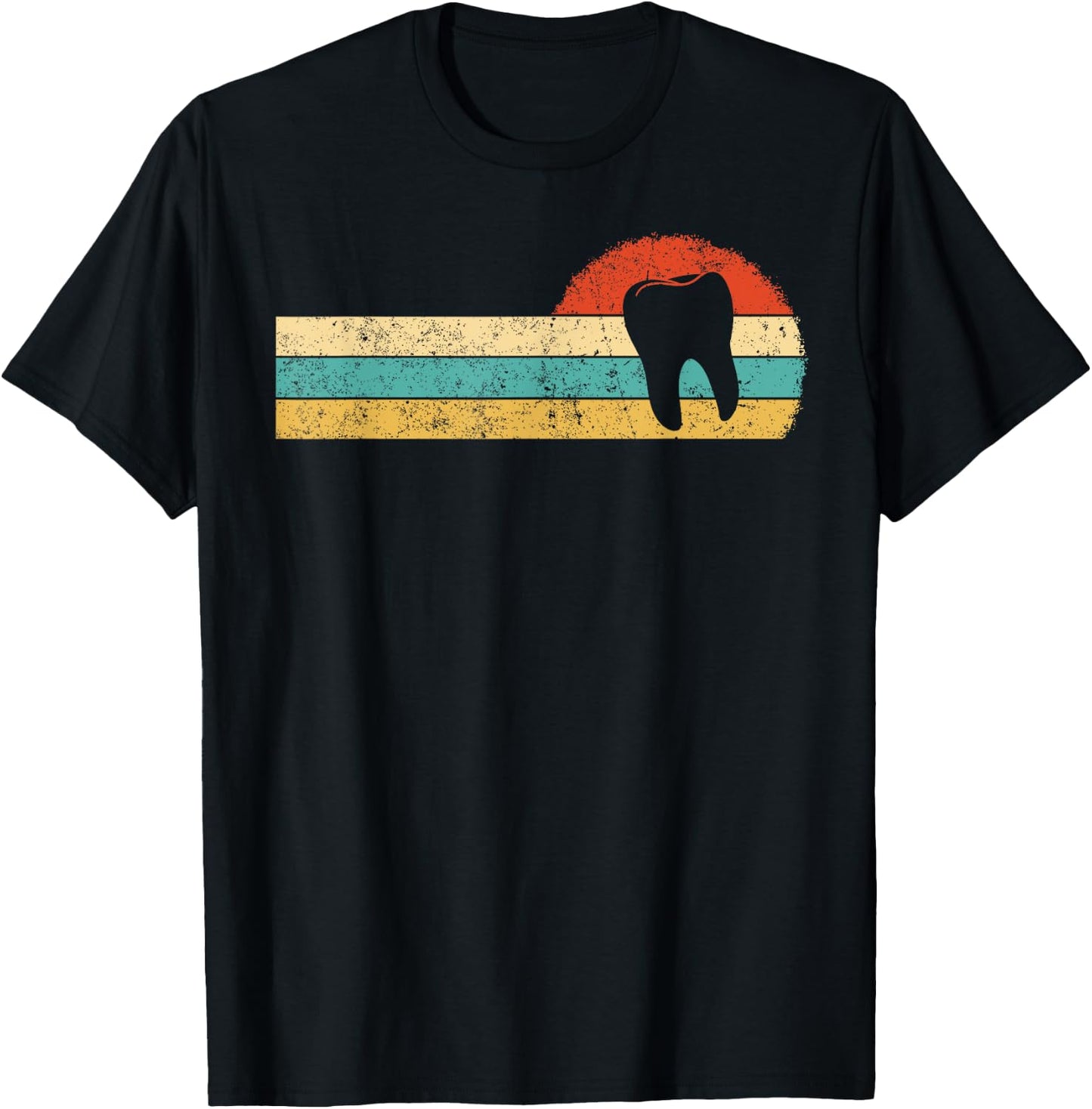 Dentist Retro Vintage Dental Surgeon Mouth Doctor T-Shirt - T-Shirt | Black
